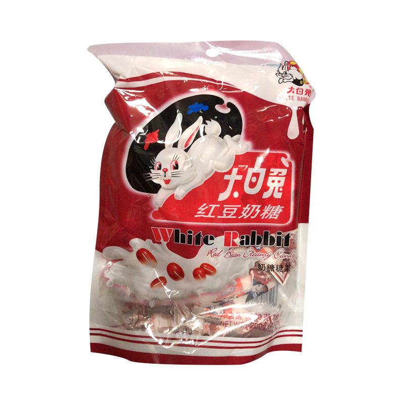 大白兔奶糖 牛奶糖果 红豆味 200g/White Rabbit Creamy Candy R ed Bean Fl