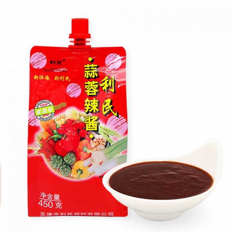 利民 蒜蓉辣椒酱 450g/Chilipaste mit Knoblauch Geschmack 450g