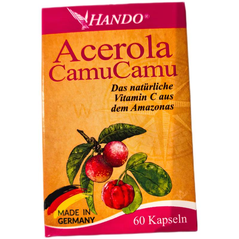 德国 HANDO Accrola camuCamu针叶樱桃60粒(卡姆果)抗氧化- 免疫系统-神经系统-胶原蛋自形成