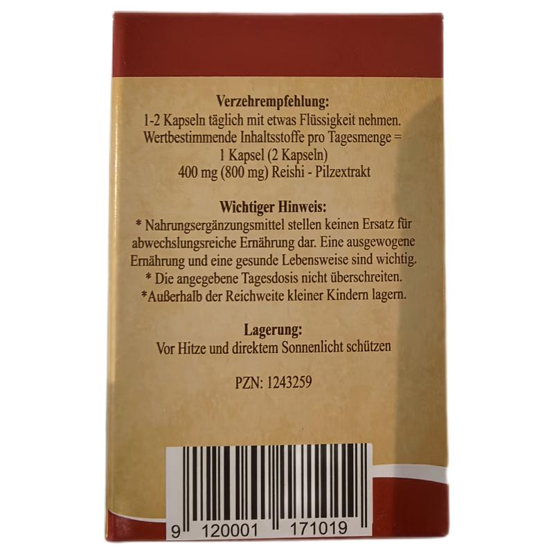 德国 HANDO Reishi灵芝 60粒-心脏血液循环-肝-肺-抗衰老