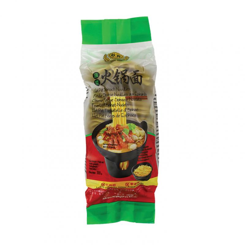 秋实 火锅面 火锅菠菜面300g/QIU SHI HOT POT SPINACH NOODLE