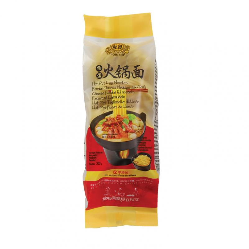 秋实 火锅面 火锅鸡蛋面 300g/QIU SHI HOT POT EGG NOODLE