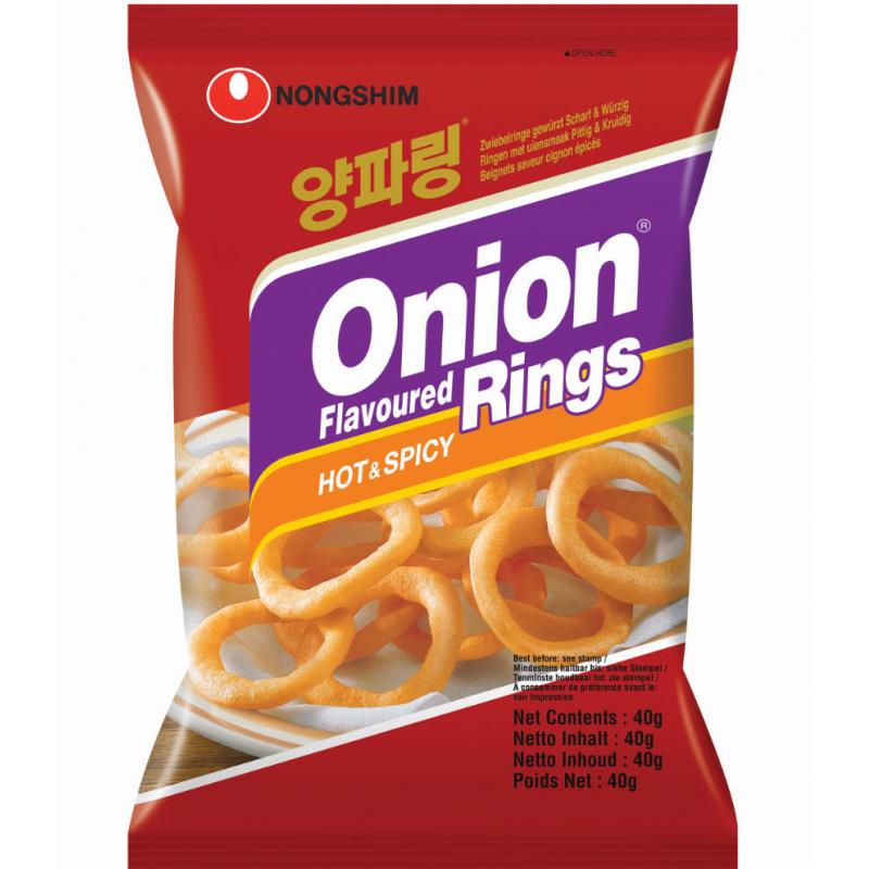 韩国农心 辣洋葱圈40g/NONG SHIM ONION RINGS HOT & SPICY 