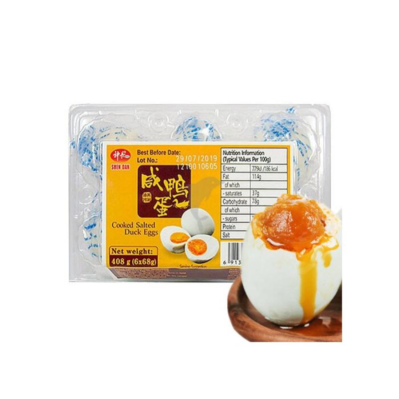 神丹 咸鸭蛋（熟）68g*6p/Salzige Enteneier (gekocht) 