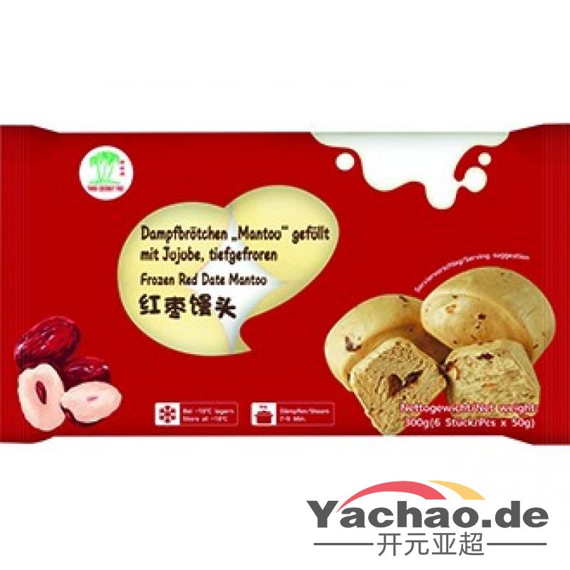 生鲜 冷冻 椰树牌 红枣馒头300g/Rote Dattelbröte