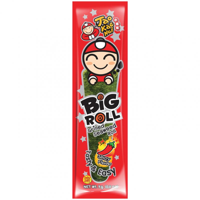 小老板 微辣大卷 烤海苔卷 3g/TAOKAENOI BIG ROLL HOT & SPICY 