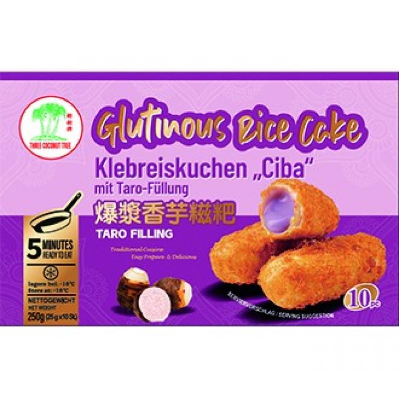 生鲜 冷冻 椰树牌 爆浆香芋糍粑250g/Klebreiskuchen Ciba gefüllt mit Taro, tk 