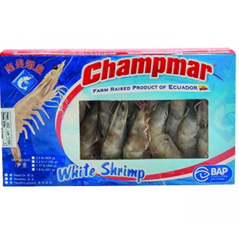生鲜 冷冻 南美白对虾 有头有壳10/20 1kg/Ecuador Vannamei HOSO 10/20  semi-IQF