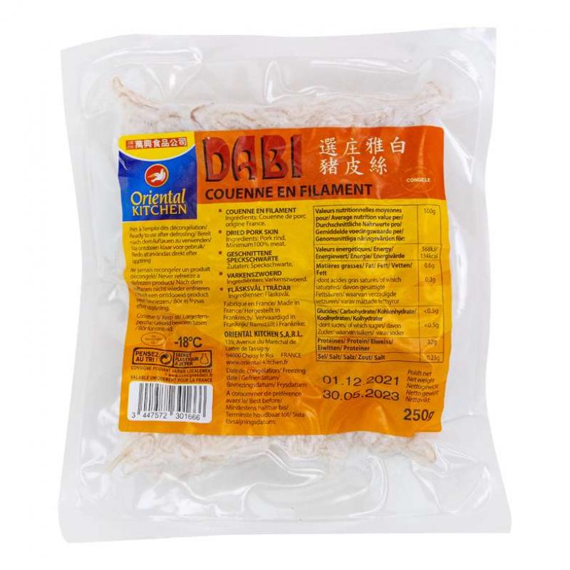 生鲜 冷冻 火锅丸子 万兴 猪皮 切条猪皮 猪皮丝250g/ORIENTAL Schweinehautstreifen