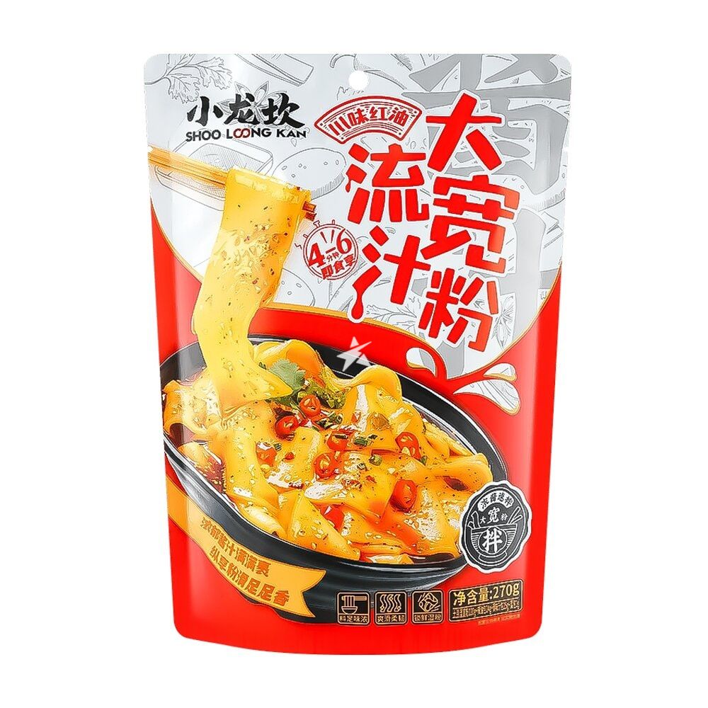 【München】小龙坎川味红油流汁大宽粉  Instant Süßkartoffelnudeln Scharf 270g