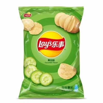 【München】乐事黄瓜味薯片  Chips Gurkengeschmack   70g
