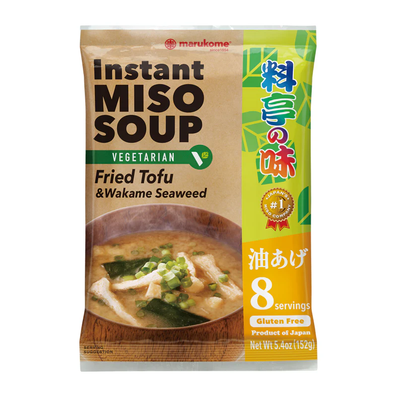 【München】MARUKOME 炸豆腐裙带菜味噌汤 素食 Misosuppe Tofu Frittiert&WakameVeg 152g