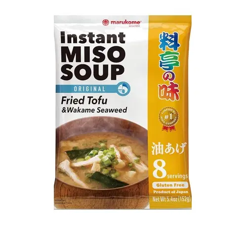 【München】MARUKOME 炸豆腐裙带菜味噌汤 原味 Misosuppe Frittierter Tofu&Wakame 152g