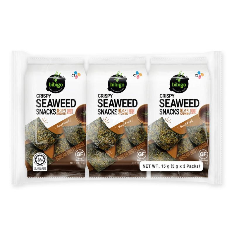 【München】零食海苔烧烤味 BIBIGO Seetang Snack BBQ 15g