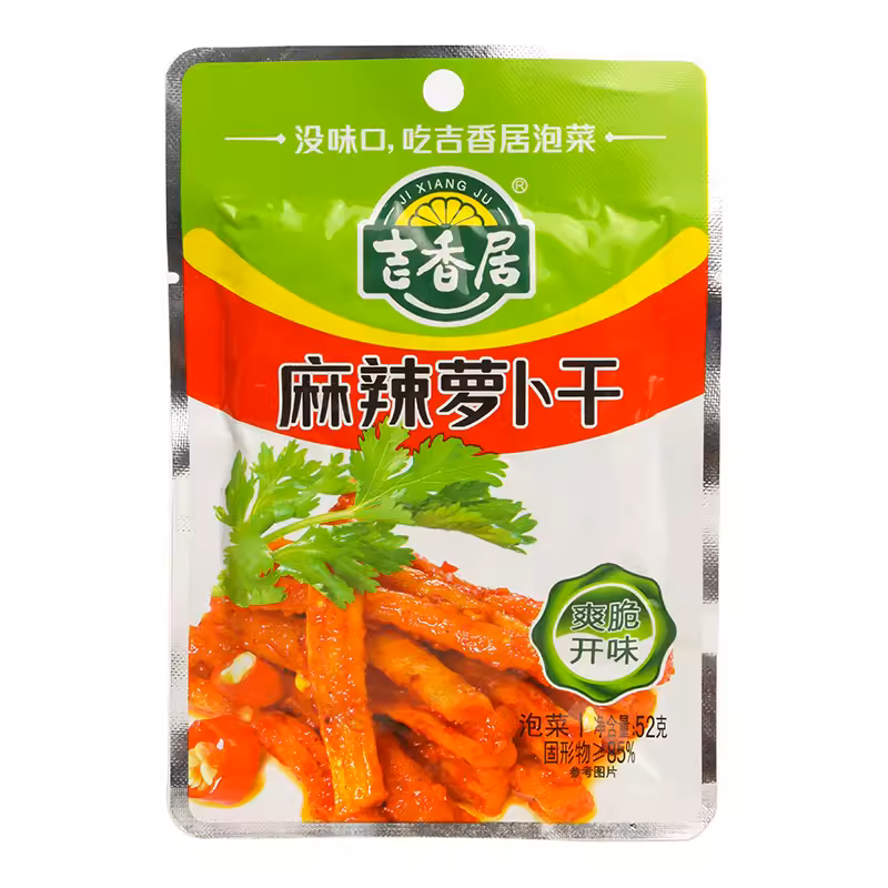【München】吉香居  麻辣萝卜干 Eingelegter Rettich scharf 52g
