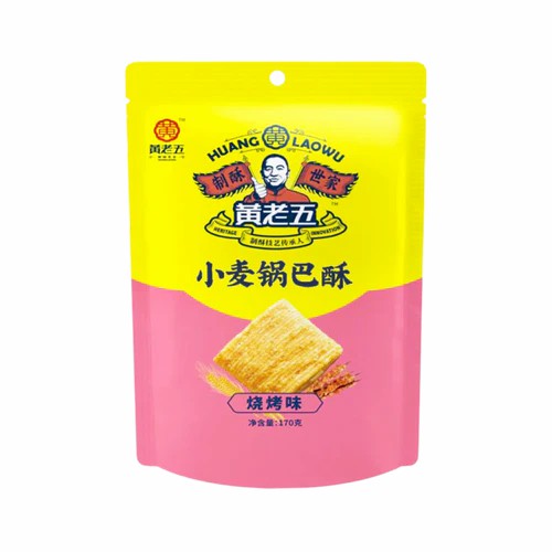 【München】黄老五小麦锅巴酥烧烤味  Knusprige Hirse-Snack mit BBQ geschmack 170g
