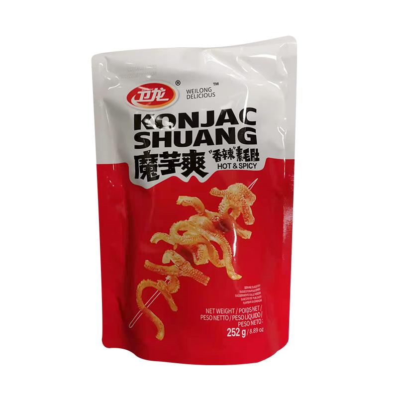 【München】卫龙魔芋爽素毛肚香辣味  Konjac-Snack, würzig & scharf 252g