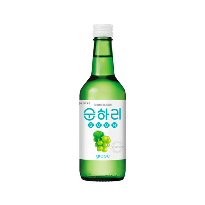 【München】韩国米酒葡萄味  Chum Churum Soju grüne Traube 16,5%Vol 350ml