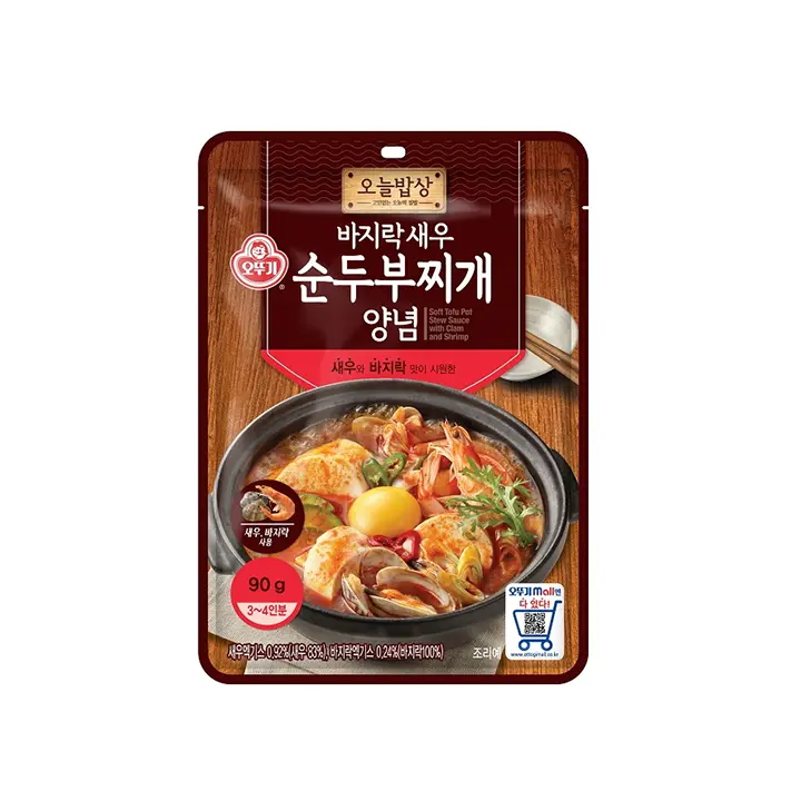 【München】Ottogi 海鲜嫩豆腐锅汤底酱 Meeresfrüchte Soft-Tofu Suppenbasis 90g