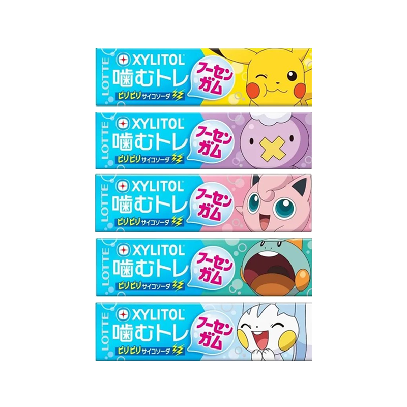【München】乐天 宝可梦联名木糖醇苏打泡泡糖 Xylit Kaugummi Soda-Geschmack (Pokémon) 26g