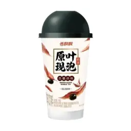 【München】香飘飘 原叶现泡奶茶黑糖珍珠 Milchtee mit frisch aufgebrühten Teeblättern & Braunzucker-Perlen 64g
